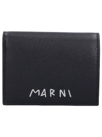 logo bifold wallet black - MARNI - BALAAN 1