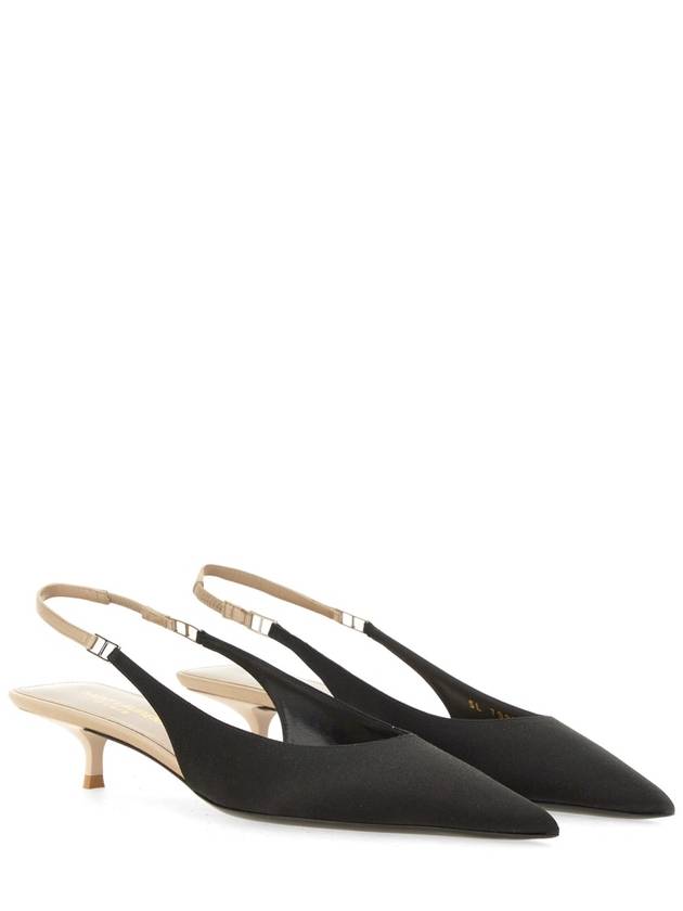 Women's Cherish Sling Back Pumps Heels Black - SAINT LAURENT - BALAAN 4