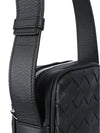 Intrecciato Zipper Leather Mini Cross Bag Black - BOTTEGA VENETA - BALAAN 8