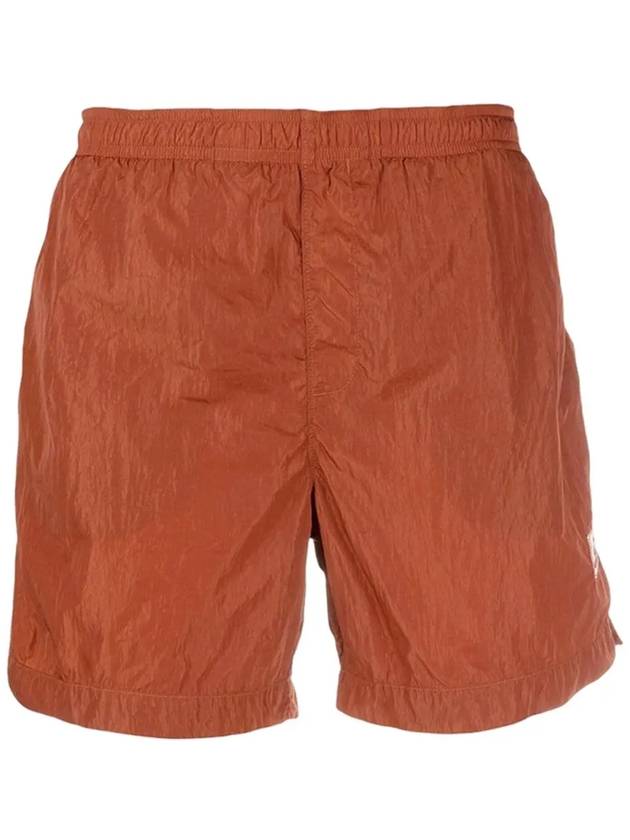 Logo Patch Swim Shorts Orange - CP COMPANY - BALAAN.