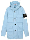 Men's Logo Patch Pocket Detail Jacket Aqua - STONE ISLAND - BALAAN 2