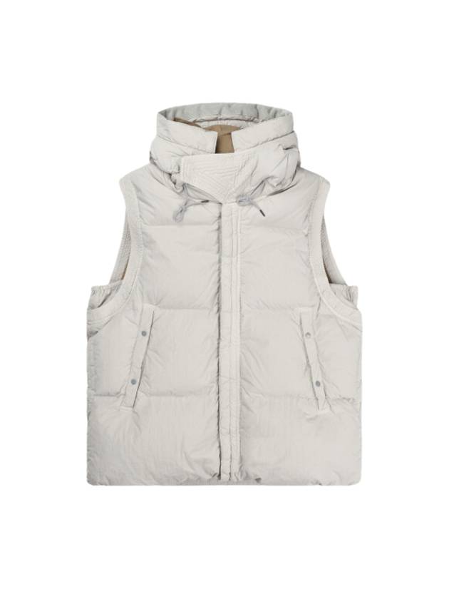 Garment Dye Hooded Padded Vest Silver Grey - TEN C - BALAAN 1