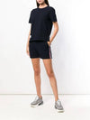 Center Back Stripe Classic Cotton Pique Relaxed Fit Short Sleeve T-Shirt Navy - THOM BROWNE - BALAAN 3