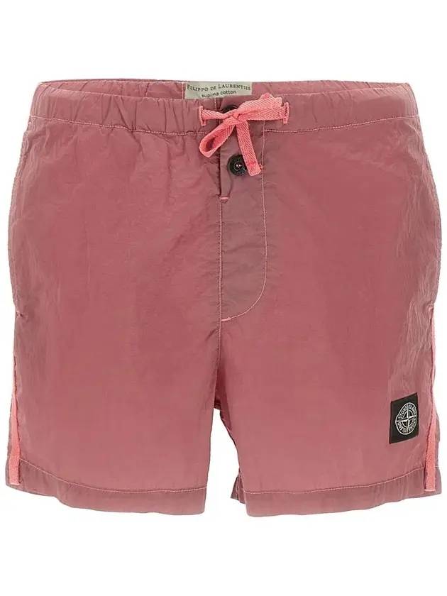 Wappen Patch Nylon Metal Swim Shorts Indie Pink - STONE ISLAND - BALAAN 1