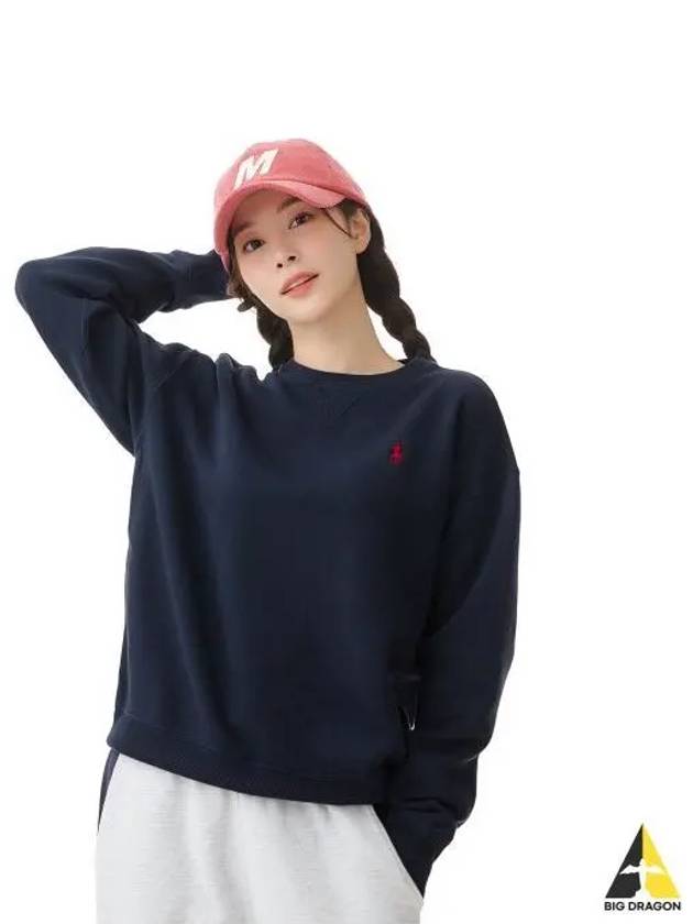 W Fleece Pullover Navy - POLO RALPH LAUREN - BALAAN 1