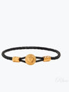 Medusa Biggie Leather Bracelet Black - VERSACE - BALAAN 2