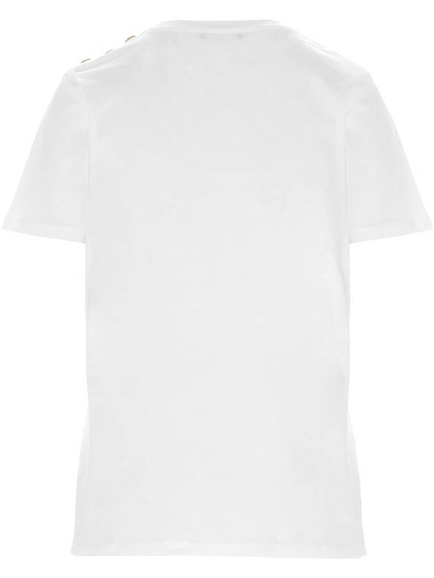 Logo Crew Neck Short Sleeve T-Shirt White - BALMAIN - BALAAN 3