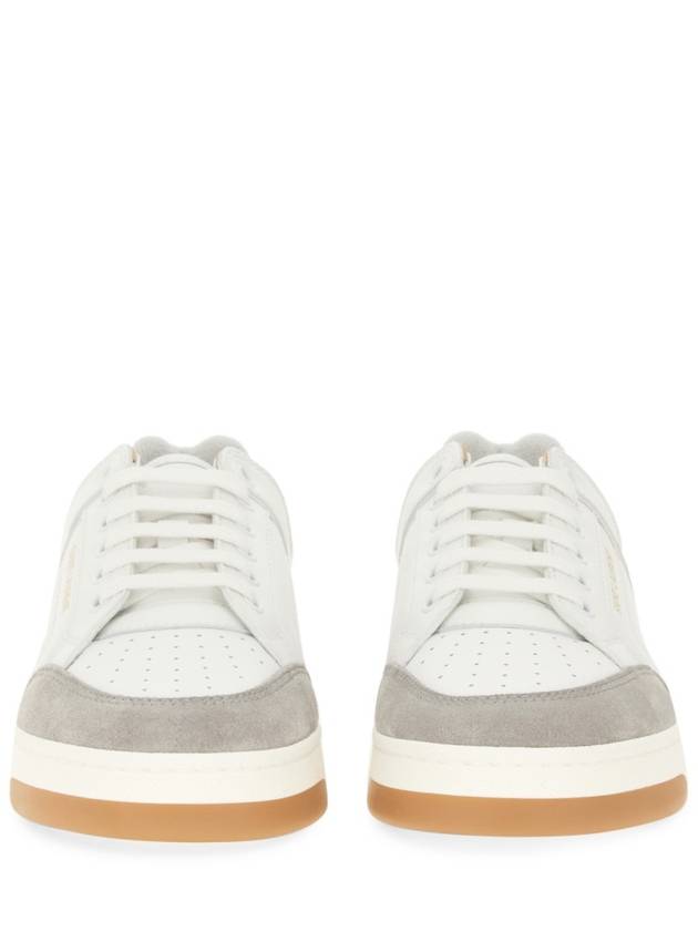 Sl61 Smooth Leather Suede Low Top Sneakers White - SAINT LAURENT - BALAAN 5