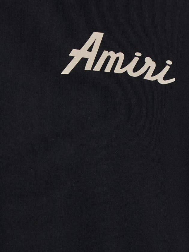 'City'Black Crewneck T-Shirt With Logo Detail On The Front And Maxi Logo Print On The Rear In Cotton Man - AMIRI - BALAAN 3