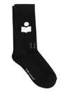 Embroidered Logo Socks Black - ISABEL MARANT - BALAAN 2