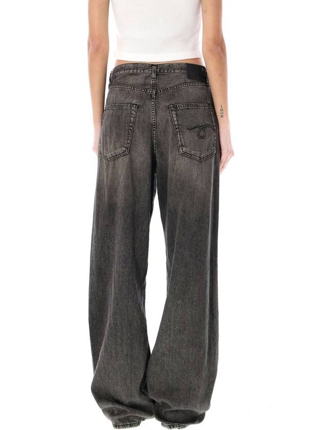 R13 Damon Pleated Wide Leg Jean - R13 - BALAAN 2