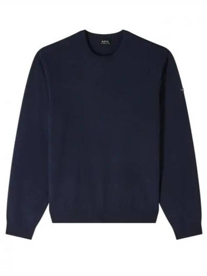 Laurent Crew Neck Wool Knit Top Navy - A.P.C. - BALAAN 2