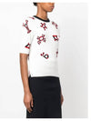 Women's 4 Bar Intarsia Knit Top White - THOM BROWNE - BALAAN 5