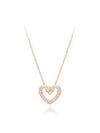 Sublima Swan Heart Pendant Medium Necklace Rose Gold - SWAROVSKI - BALAAN 3