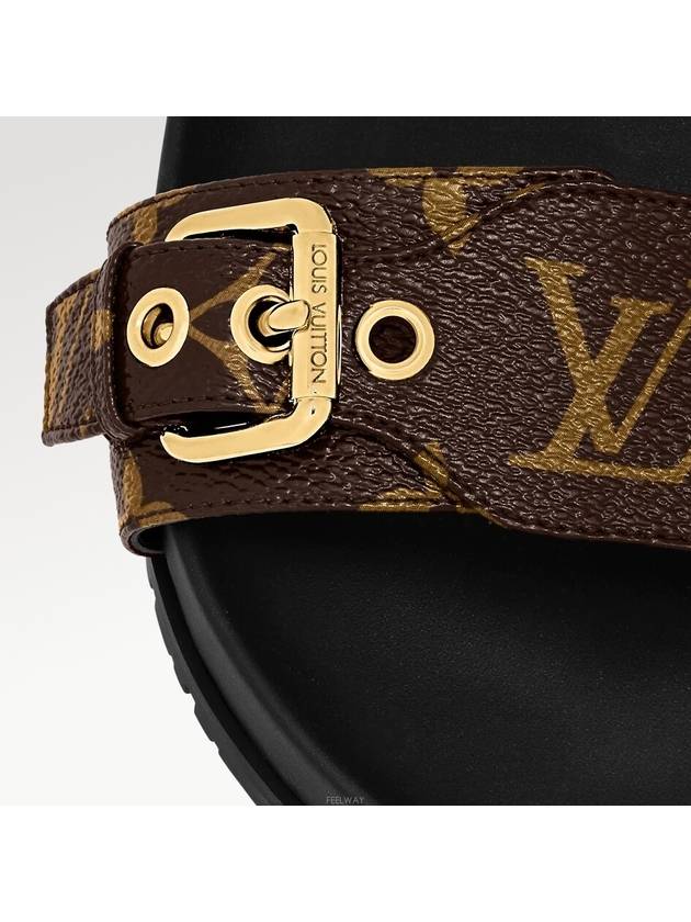 Bom Dia Monogram Flat Comfort Mule Brown - LOUIS VUITTON - BALAAN 6