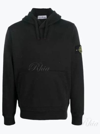 Wappen Patch Classic Fleece Hoodie Black - STONE ISLAND - BALAAN 2