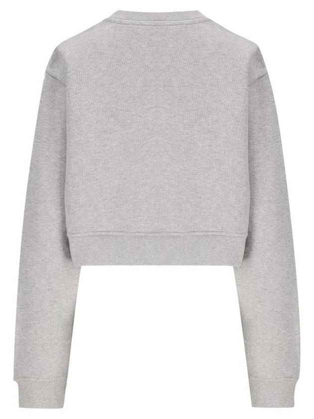 Crewneck Cropped Sweater Grey - FENDI - BALAAN 3