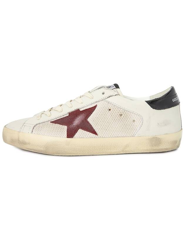 Superstar Distressed Suede-Trimmed Leather And Mesh Sneakers Off White - GOLDEN GOOSE - BALAAN 4