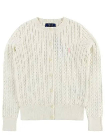 Polo Kids Cable 313543047012 WARM white cardigan adults can wear - RALPH LAUREN - BALAAN 1