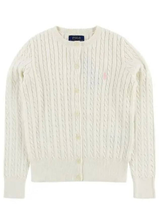 Polo Kids Cable 313543047012 WARM white cardigan adults can wear - RALPH LAUREN - BALAAN 1