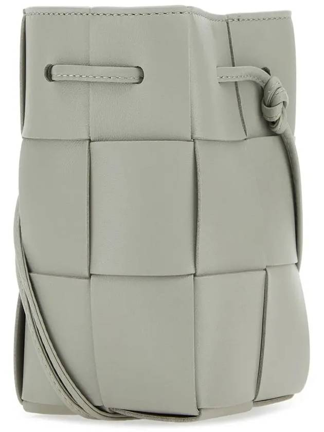 Intrecciato Cassette Small Bucket Bag Grey - BOTTEGA VENETA - BALAAN 4