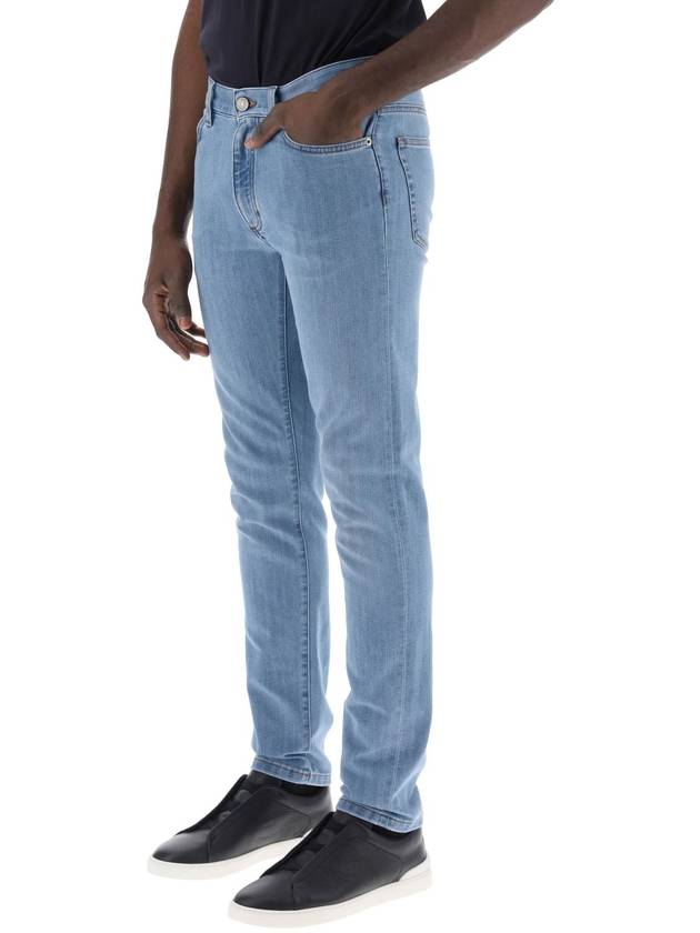 slim fit jeans in stretch denim - ERMENEGILDO ZEGNA - BALAAN 4