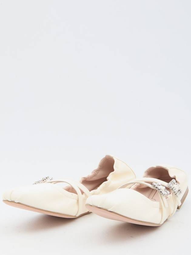 Mary Janes Leather Flats Off White - ROGER VIVIER - BALAAN 3