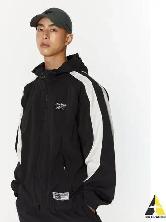 stretch hooded windbreaker black - REEBOK - BALAAN 1