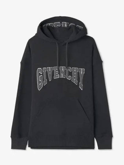 Logo Print Drawstring Hoodie Black - GIVENCHY - BALAAN 2