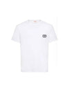 Cotton Tshirt decorated with V logo signature patch - VALENTINO - BALAAN 3