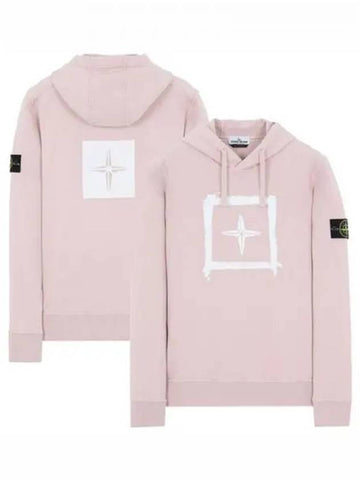 Men's Wappen Patch Box Logo Hoodie Rose - STONE ISLAND - BALAAN 1