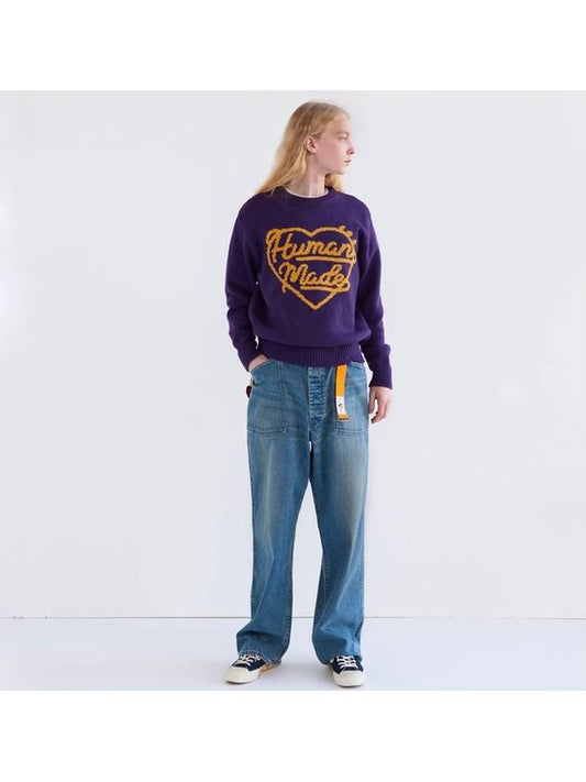 Low Gauge Purple Knit Sweater HM27CS038PP4 - HUMAN MADE - BALAAN 1