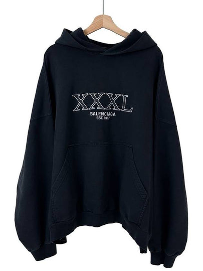 1 BB Men s xxxl 3xl Overfit Hooded Sweatshirt Black - BALENCIAGA - BALAAN 2