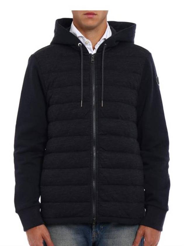 Men's Hooded Padded Dark Gray - MONCLER - BALAAN.