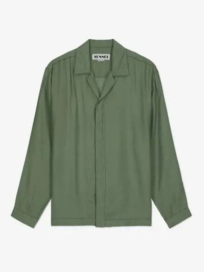 Satin Long Sleeve Shirt Green - SUNNEI - BALAAN 2