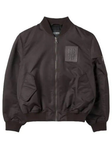 Logo Bomber Jacket Dark Brown - RAF SIMONS - BALAAN 1