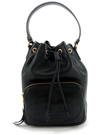 Soft calfskin leather bucket bag cross 1BH038 - PRADA - BALAAN 2