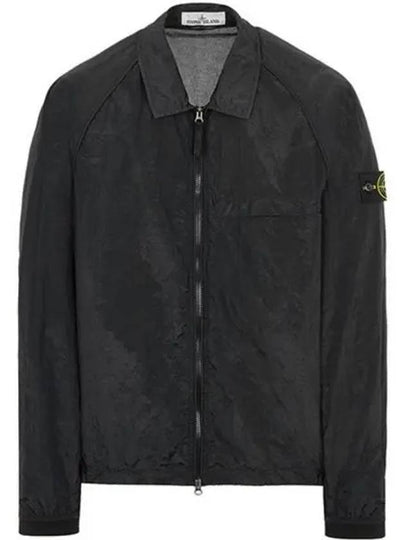 Nylon Metal Overshirt Zip-Up Jacket Black - STONE ISLAND - BALAAN 2