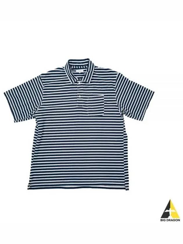 Polo Shirt A NavyWhite PC Stripe Jersey 24S1B036 OR099 NL001 - ENGINEERED GARMENTS - BALAAN 1