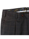 Virgin wool check pleated brown pants - PT TORINO - BALAAN 5