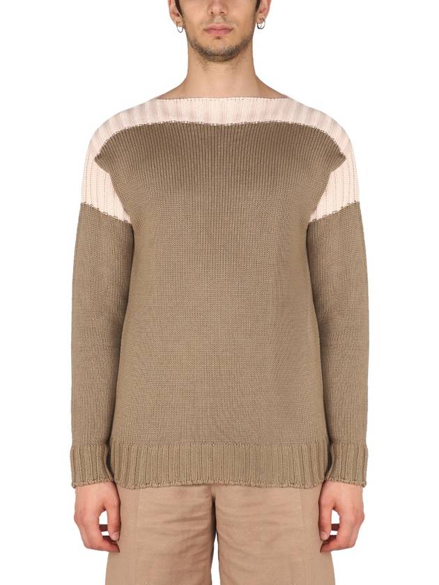 color block knit top brown - FENDI - BALAAN 2