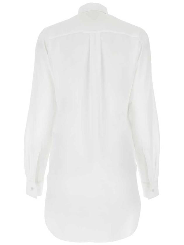 Women's Quilted Panel Silk Shirt White - BOTTEGA VENETA - BALAAN 3