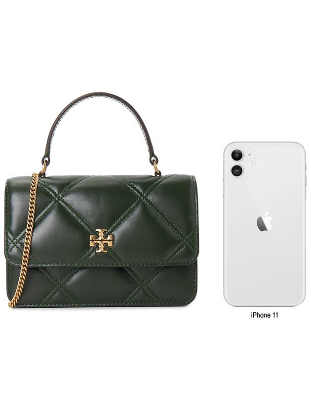 Kira Diamond Quilted Tote Bag Green - TORY BURCH - BALAAN 11