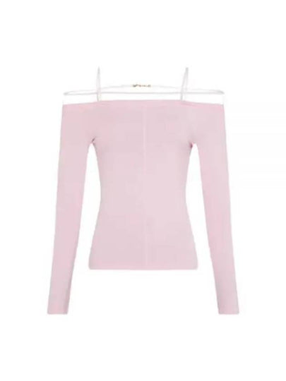 Women's Sierra Signature Long Sleeve T-Shirt Pink - JACQUEMUS - BALAAN 2