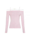 Women's Sierra Signature Long Sleeve T-Shirt Pink - JACQUEMUS - BALAAN 2