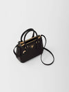 Galleria Saffiano Leather Mini Tote Bag Black - PRADA - BALAAN 3