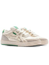 Men's University Low Top Sneakers White Green - PALM ANGELS - BALAAN 3