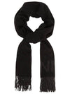 Logo Fringe Muffler Black - GANNI - BALAAN 4