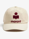 Tyron Logo Cotton Ball Cap Ecru Red - ISABEL MARANT - BALAAN 2