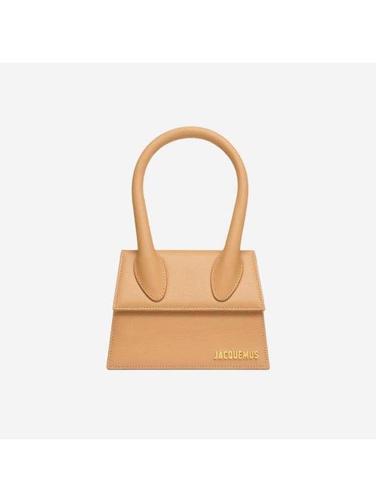 Le Chiquito Moyen Signature Tote Bag Camel - JACQUEMUS - BALAAN 1